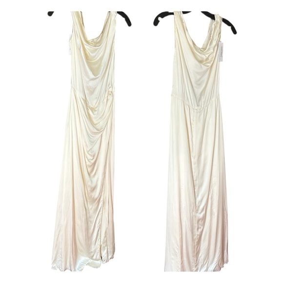 Reformation Ivory Poema Silk Off-Shoulder Dress (Brida) - Picture 8 of 8